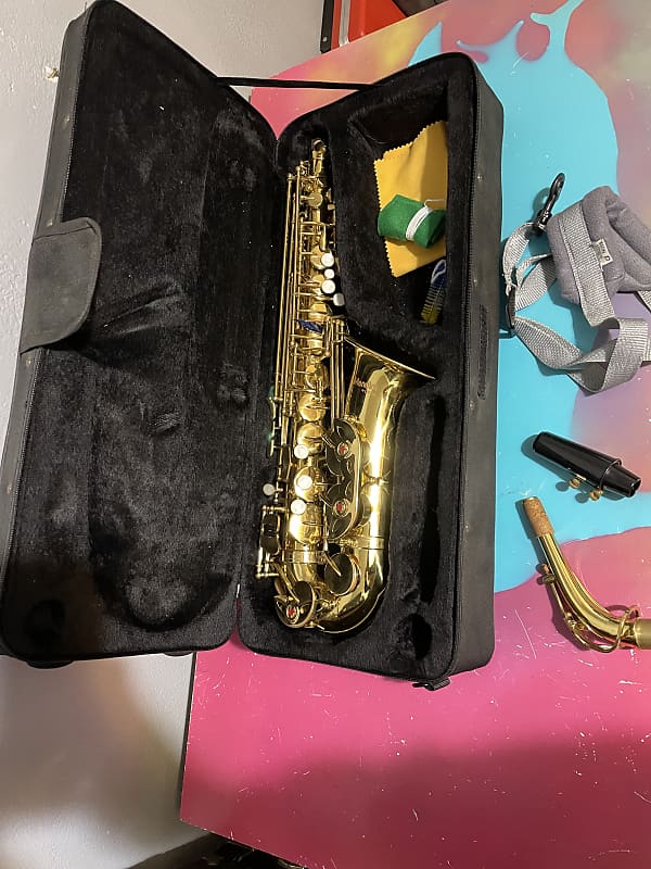 mendini alto sax saxophone brass plays nicely down to low Reverb