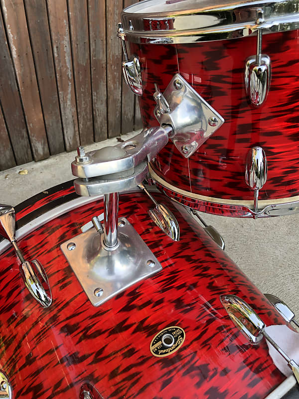 Slingerland Vintage Drum Set - Red Tiger Pearl 1968-69 | Reverb
