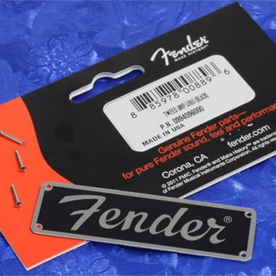 Fender '50s Style Tweed Amplifier Amp Logo With Mounting Pins, 0994096000 image 1