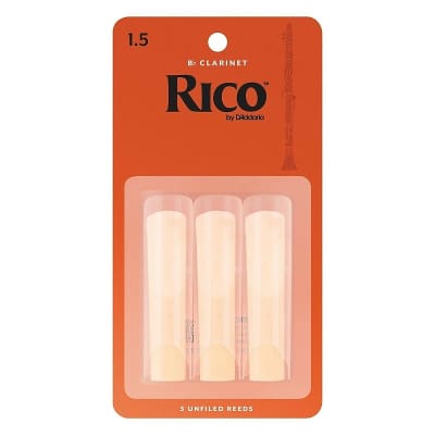 Rico by D'addario Reeds For Bb clarinet. (Strength 1.5) '3 PACK' .P/No:-RCA0315 image 2