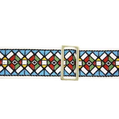 DAndrea ACE 3 2-Inch Polyester Guitar Strap - Stained Glass image 2