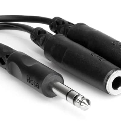 Hosa YPP-118 Y-Cable 1/4" in TRS to Dual 1/4" in TRSF image 1