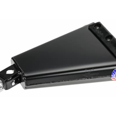 Latin Percussion LP009-N Classic Ridge Rider Rock Cowbell with Self-Aligining .5" Mount - Black with Yellow Edge image 2