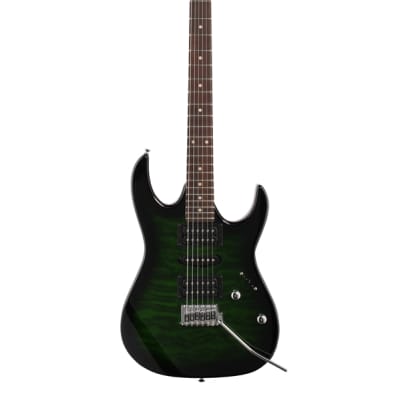 Ibanez GRX70QA Electric Guitar Trans Green Burst image 2