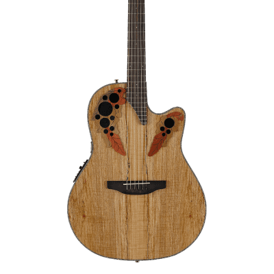 Ovation CE44P-SM Exotic Celebrity Elite Plus Selected Figured Top Mid-Depth Lyrachord Body Nato Neck 6-String Acoustic-Electric Guitar image 2