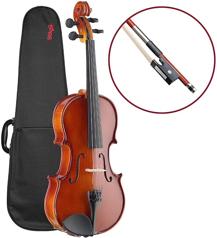 Size　Solid　with　VN-1/8　bow　and　accessories　Violin　Stagg　1/8　case,　Model　Maple　Reverb