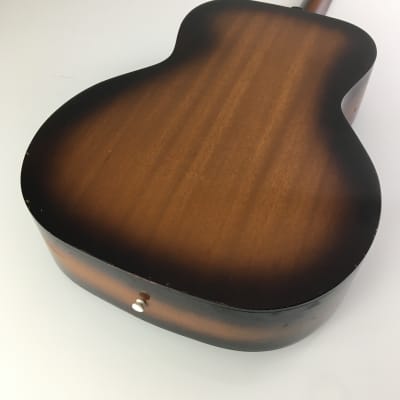 1960s Vintage Burst Solid Woods Silvertone Kay Acoustic Guitar Lacquer Finish Tortoise Binding HSC image 7