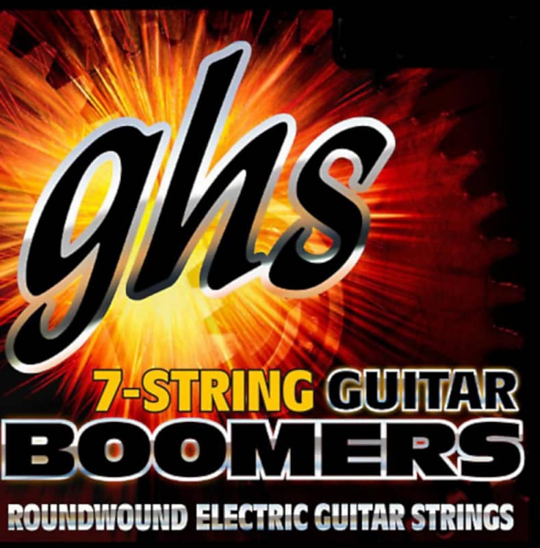GHS Boomers Guitar Strings 7-String Roundwound Electric Custom Light 9-62 image 1