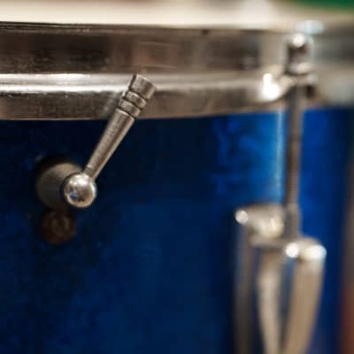 Ludwig 13/16/22" Super Classic Drum Set - 1960s Blue Sparkle image 12