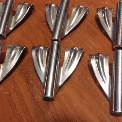Ludwig Bass Drum Claws Chrome 60s 70s VINTAGE Nice Shape !  LOT of 6  BONUSES Standard 3 T-RODS image 12