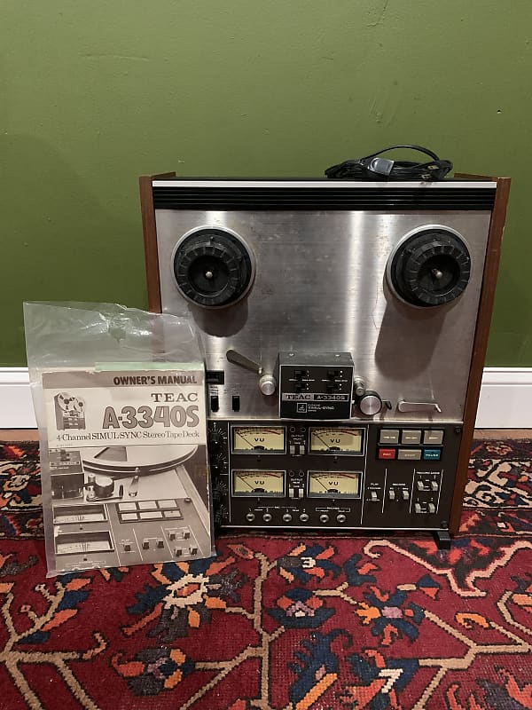Teac A-3340S 4trk 1/4” vintage reel to reel tape machine