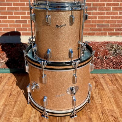 1960s Rogers Holiday Drum Set Pink Champagne Pearl Sparkle 20/12/14 image 3