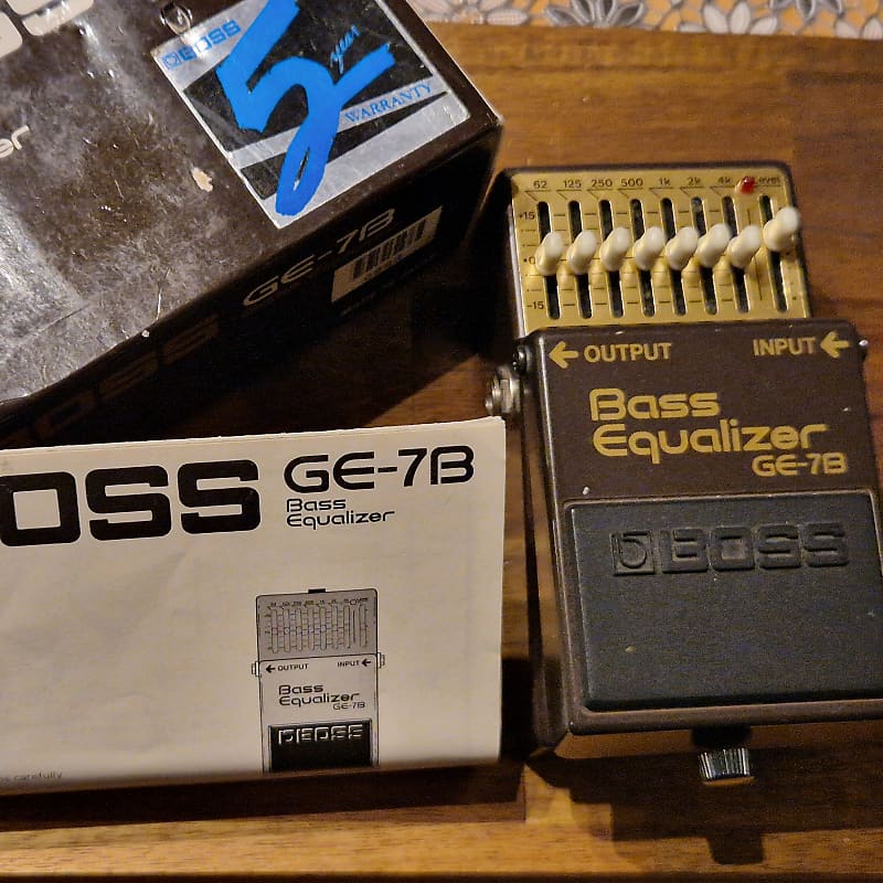 Boss GE7B Bass Equalizer (Black Label) 1989 Made Reverb Denmark