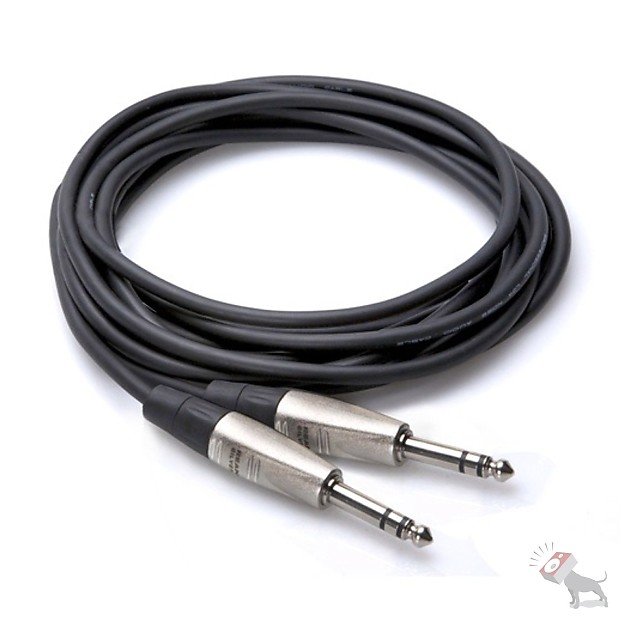 Hosa HSS-001.5 REAN 1/4" TRS to Same Pro Balanced Interconnect Cable - 1.5' image 1