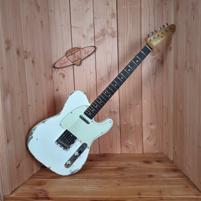 Kauffmann Guitars 63 T-Modell Aged Olympic White, Heavy Relic image 1