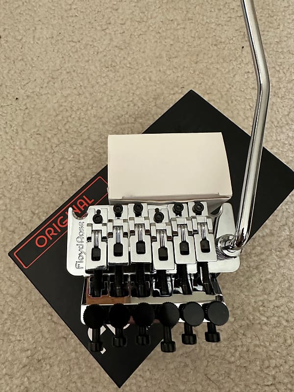  Floyd Rose Original Series Tremolo Bridge w/ R3 Nut Black  Nickel : Musical Instruments