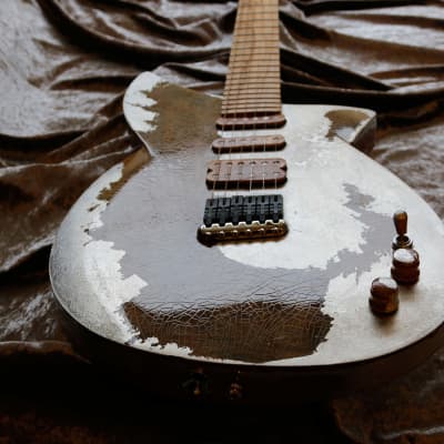 GB Liuteria  Boutique guitar Plié 6 string silver leaf relic edition for sale