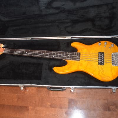 G&L L-1505 1996 Honeyburst Amazing Vintage 5 string bass Great neck and Sound W/OHSC & Certificates image 4