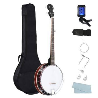 Full Size 5 String LEFT-Handed Banjo Set with Closed Solid Sapele Back & Premium Mahogany Neck and Premium Accessories 2020s image 5