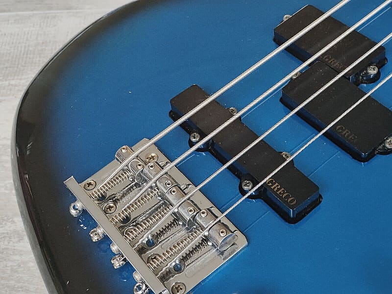 1996 Greco Japan PXB-M400 Medium Scale Bass (Blue Burst) | Reverb