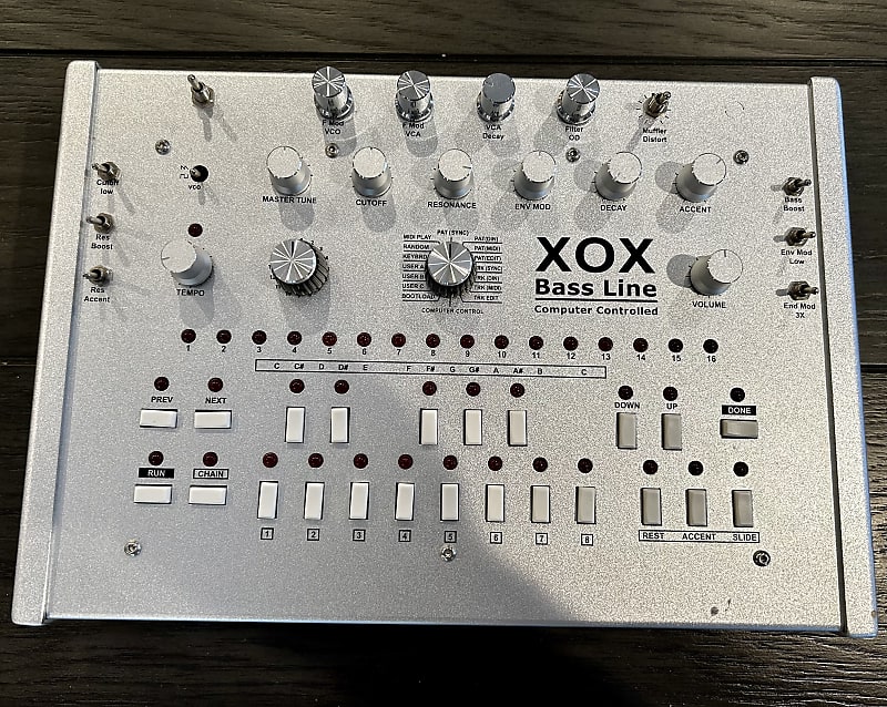 x0xb0x + atomic mods (TB303 clone, bassline synthesizer) Reverb