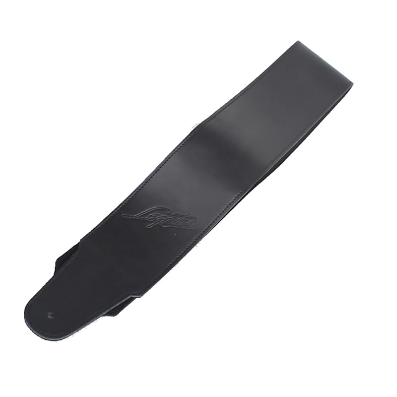 Mint Legator Guitars 2.5-Inch Black Leather Guitar or Bass Strap image 1
