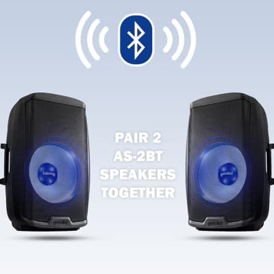 Gemini Audio Active Portable PA System Power DJ Speakers with Bluetooth, XLR Input/XLR Output, 2 x 1/4" Inch Microphone, RCA and Aux Input (15" Inch LED) image 5
