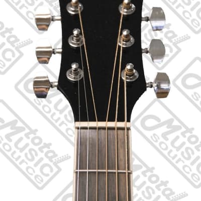 Oscar Schmidt OG2 Left Hand Dreadnought Acoustic Guitar Black w/Hard Case OG2BLH CASE image 5