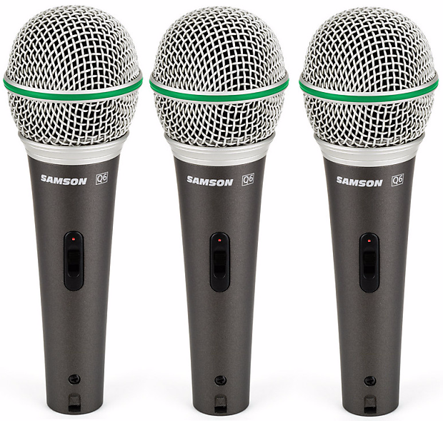 Samson Q6 Handheld Supercardioid Dynamic Microphone (3-Pack) image 1