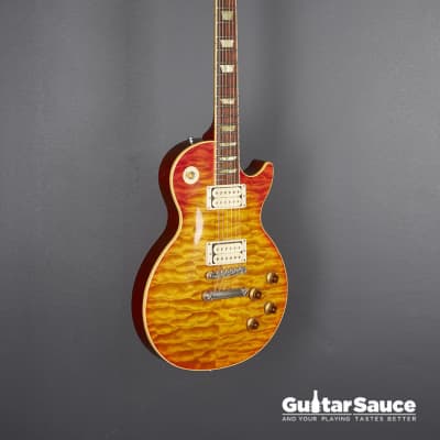 Gibson Custom Shop 59 Reissue Jimmy Wallace Les Paul Tom Murphy Painted Monster Quilted Top Heritage Cherry Burst 1992 Used (Cod. 1452UG) image 8