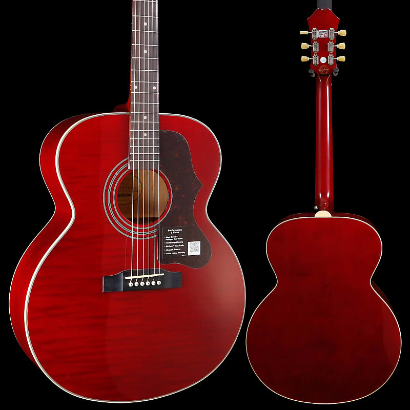 Epiphone EJ-200 Artist Acoustic, Wine Red 305 5lbs 4.3oz