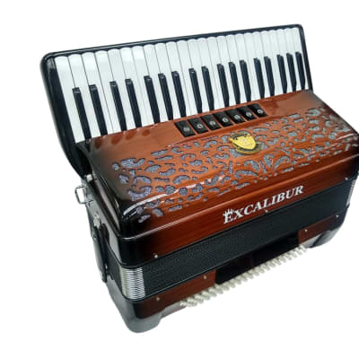 Excalibur Super Classic PSI Series Walnut 120 Bass Piano Accordion image 2