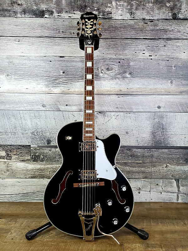 Epiphone emperor swingster black aged gloss