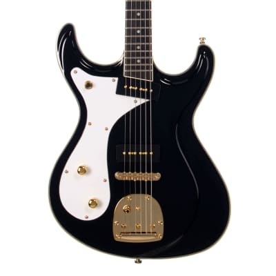 Eastwood Guitars Sidejack Baritone DLX Lefty - Black - Deluxe Left-Handed Offset Electric Guitar - NEW! for sale