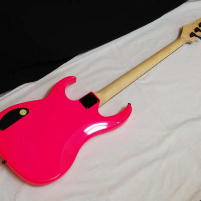 DEAN Custom Zone 4-string BASS guitar - NEW - Florescent Pink image 4