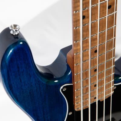 Bacchus Global WL5-ASH/RSM 5 String Jazz Bass Blue Flame Roasted Maple Amazing Neck image 11