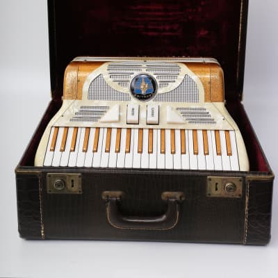 Cavalier 120 Bass Accordion 1940 - Gold / Mother of Pearl image 1