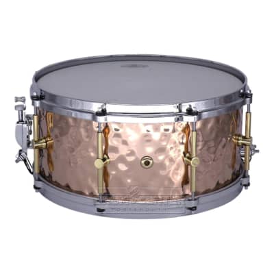 Canopus 'The Bronze' Hammered Snare Drum 14x6.5 w/Die Cast Hoops image 2