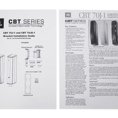 JBL CBT 70J-1 500w Black Swivel Wall Mount Line Array Column Speaker+Extension image 5