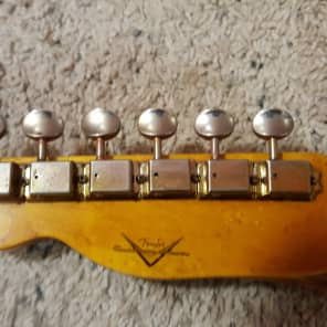 Mighty Mite Telecaster Neck with Tuners and Vintage Amber Tint image 5