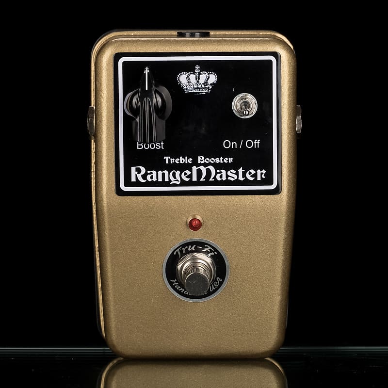 Tru-Fi Rangemaster Treble Boost Guitar Pedal Gold image 1