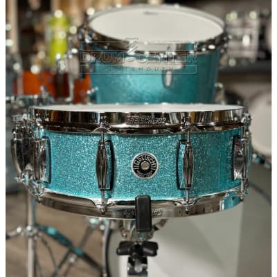 Gretsch Brooklyn 4pc Drum Set Turquoise Sparkle image 4