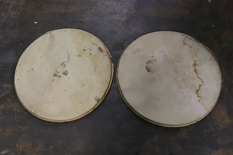 Calfskin 24" Bass Drum Head Pair Vintage Reverb