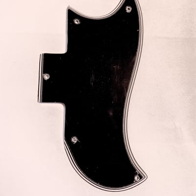 WD/Garys 1970's-1980's Gibson SG Standard SHORT GAP Pickguard Half Face 5 Ply Black Wide Bevel image 3