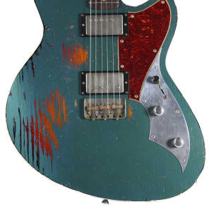 Novo Serus T Guitar - Custom HH - Ocean Turquoise over 3 Tone Sunburst image 3