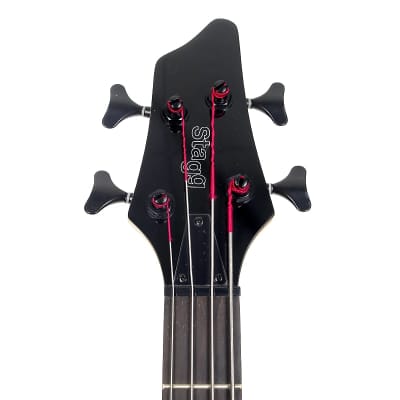 Stagg BC300LH-BK "Fusion" Solid Alder Body Hard Maple Neck 4-String Electric Bass Guitar For Lefty image 4