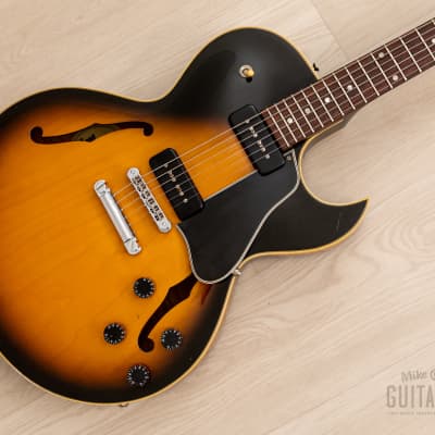 1996 Gibson ES-135 Semi-Hollow Guitar Vintage Sunburst w/ P-100, Stoptail & Case for sale