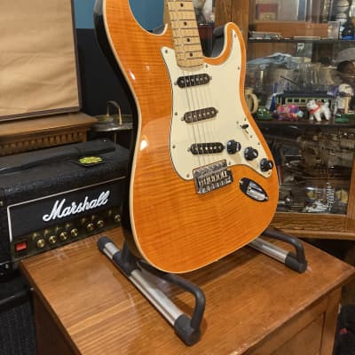 Fender Stratocaster Strat ST P/C Amber Flame Maple, Fender Custom Shop Custom '54 Pickups image 1