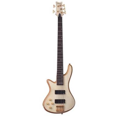Schecter Stiletto Custom-5 Left-Handed Bass Gloss Natural Satin 2542 for sale