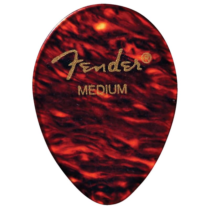 Fender Classic Celluloid 354 Shape Guitar Picks, Medium, Tortoise Shell, 12-Pack image 1